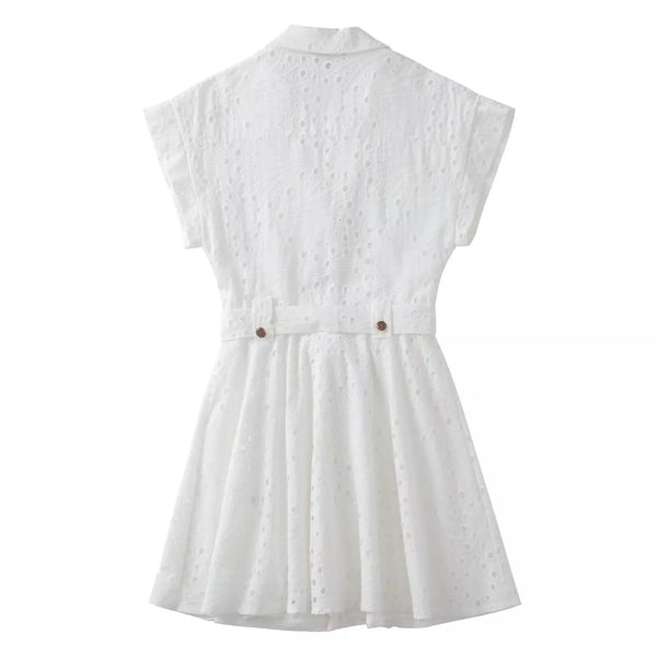 Belinda White Shirtdress